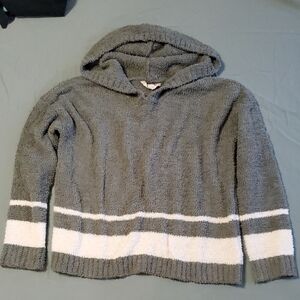 Pink Republic- Olive &  Cream-colored Hooded Sweater.